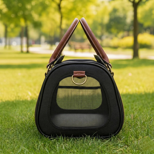 Luxury Pet Carrier Bag for Small Dogs & Cats | Breathable Travel Carrier
